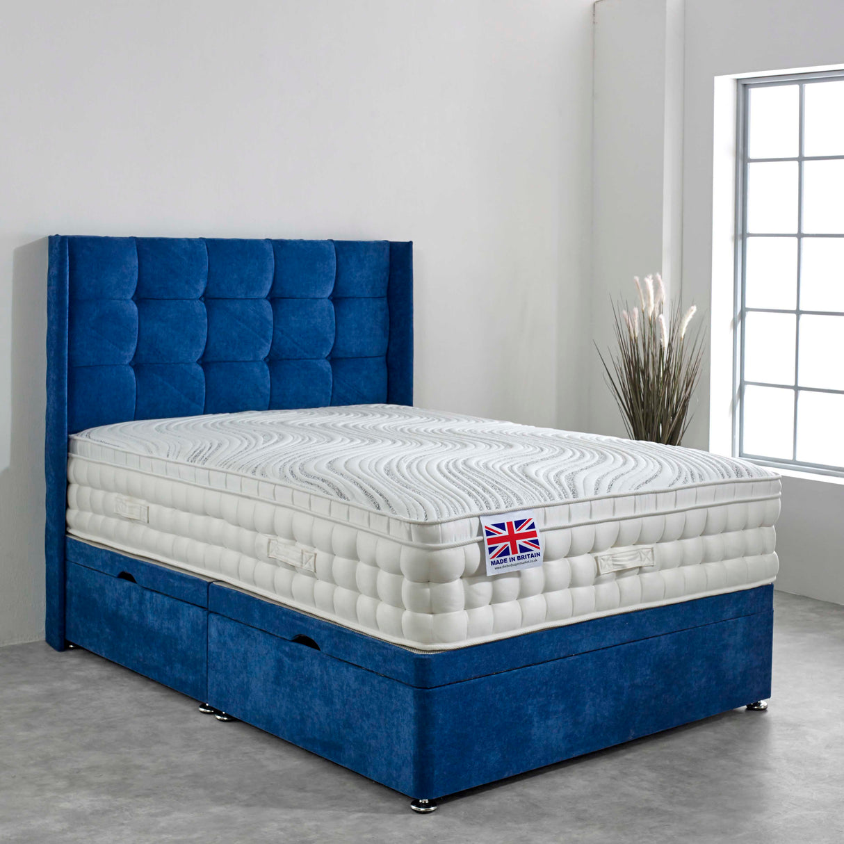 Dorset Pillowbox Hand Stitched Laygel Pocket Ottoman Bed Set