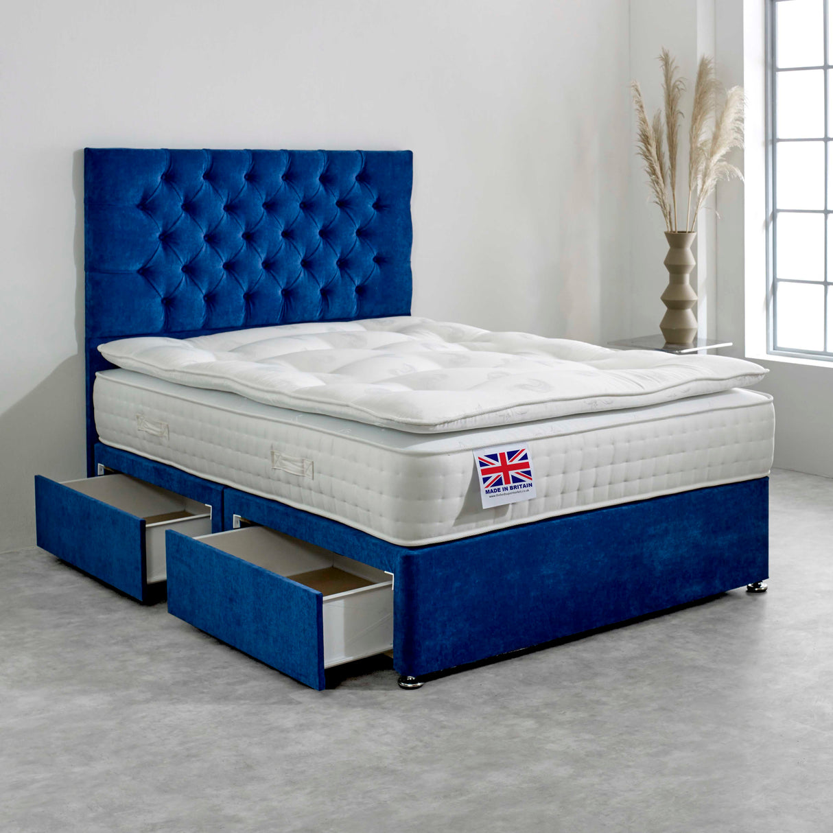 Hereford Coil Sprung Pillow Top Divan Bed Set