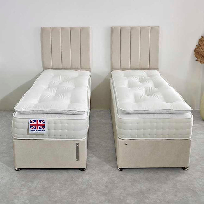 Hereford Zip and Link Coil Sprung Pillow Top Divan Bed Set