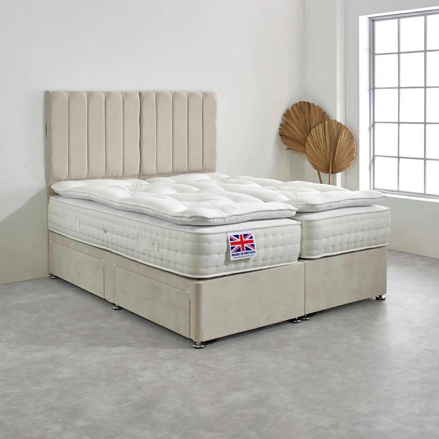 Ludlow Zip and Link 1000 Pocket Sprung Pillow Top Divan Bed Set