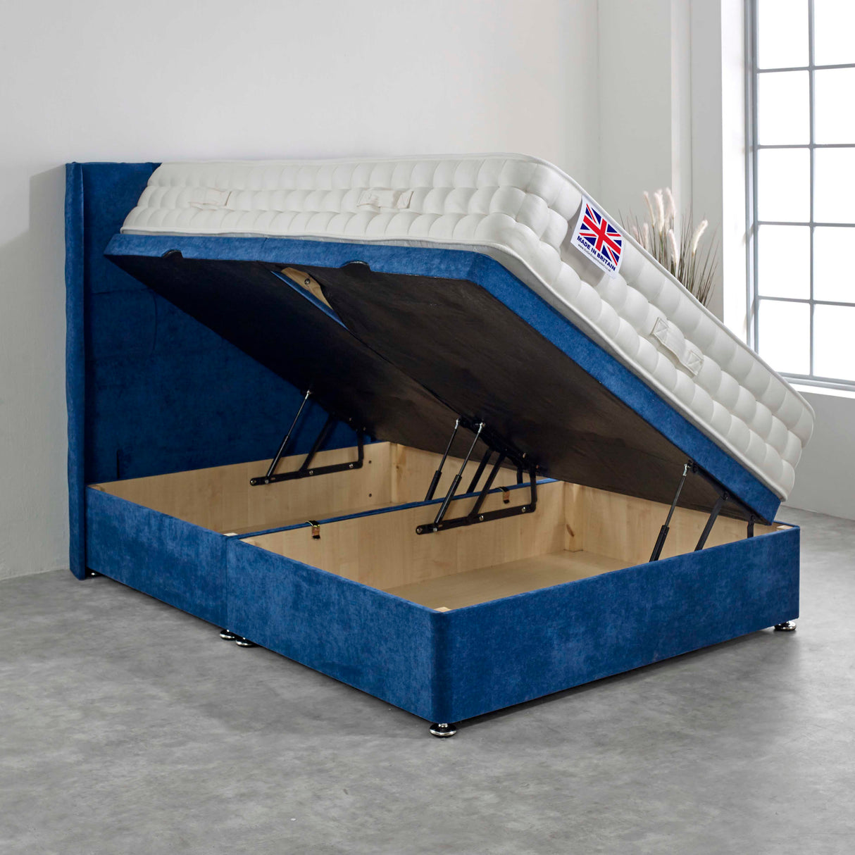 Malvern Pocket Memory Hand Stitched Ottoman Bed Set