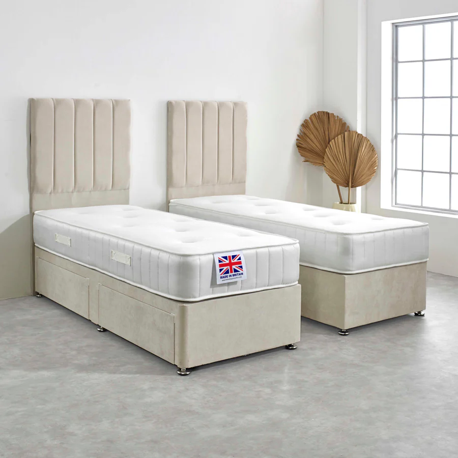 Royal Tunbridge Zip and Link 1000 Pocket Sprung Divan Bed Set