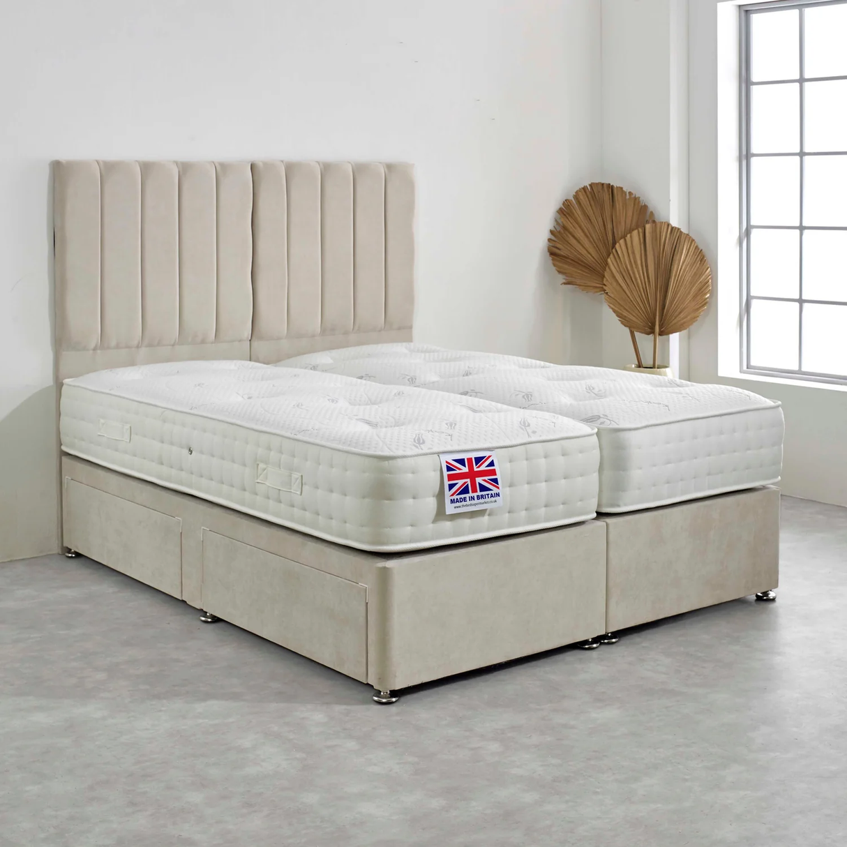 Stratford Zip and Link 1000 Pocket Memory Sprung Divan Bed Set