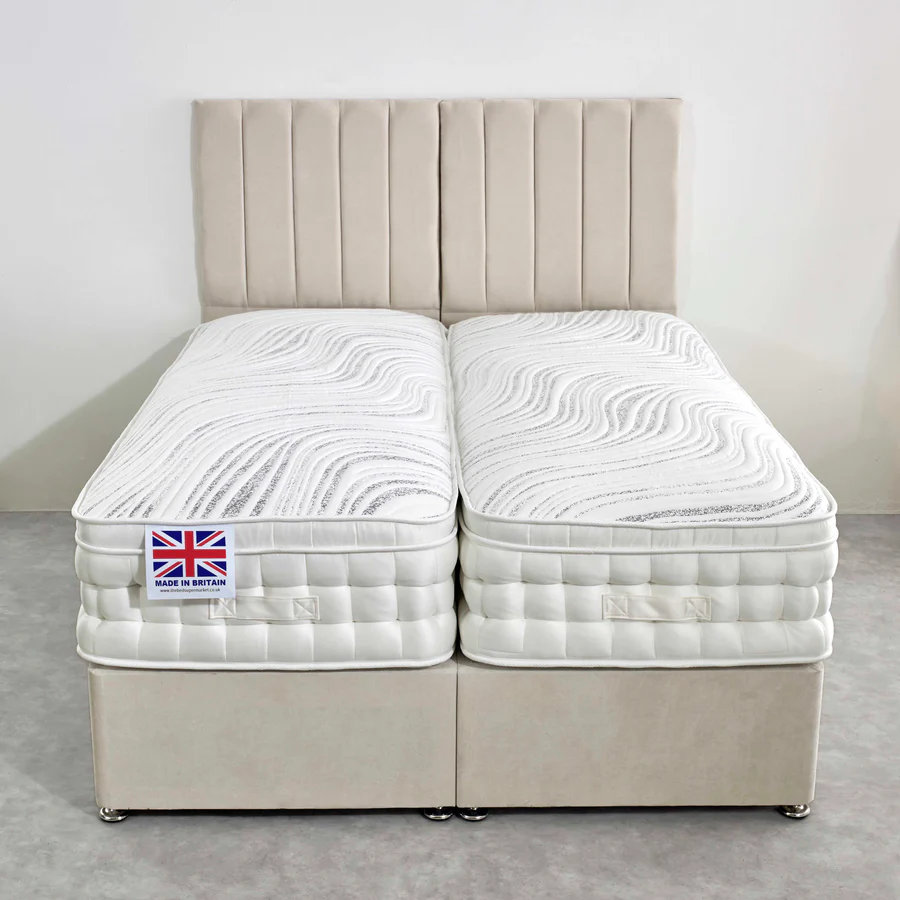 Suffolk Zip and Link Pillowbox Hand Stitched Memory Pocket Divan Bed Set