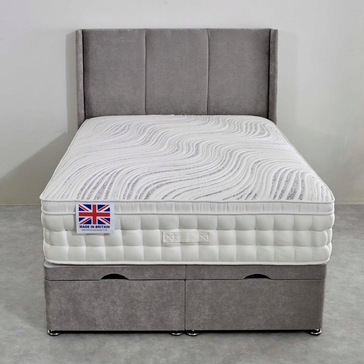 Suffolk Pillowbox Hand Stitched Memory Pocket Ottoman Bed Set