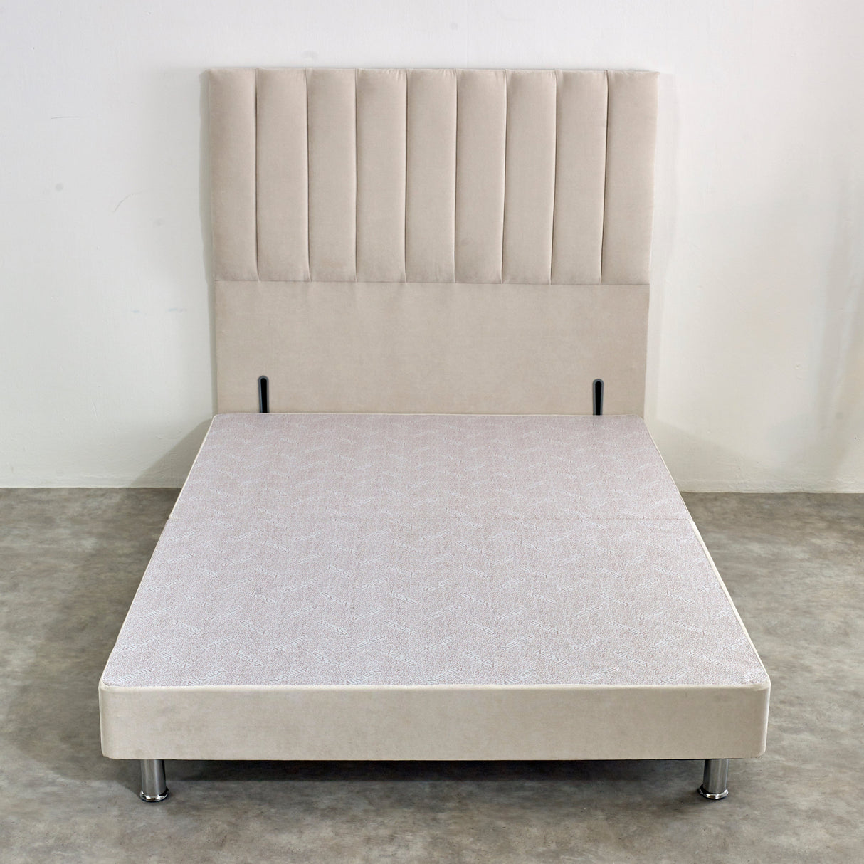 Divan Bed Base on Chrome Metal Legs