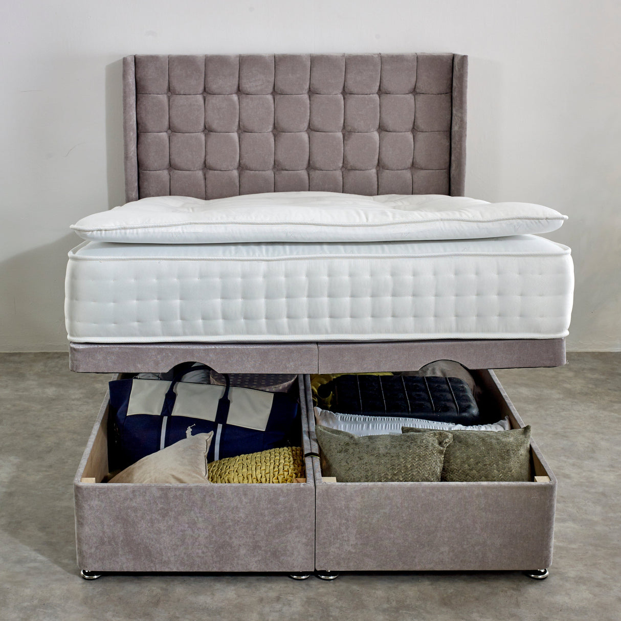 Superior End Lift Storage Ottoman Divan Bed Base