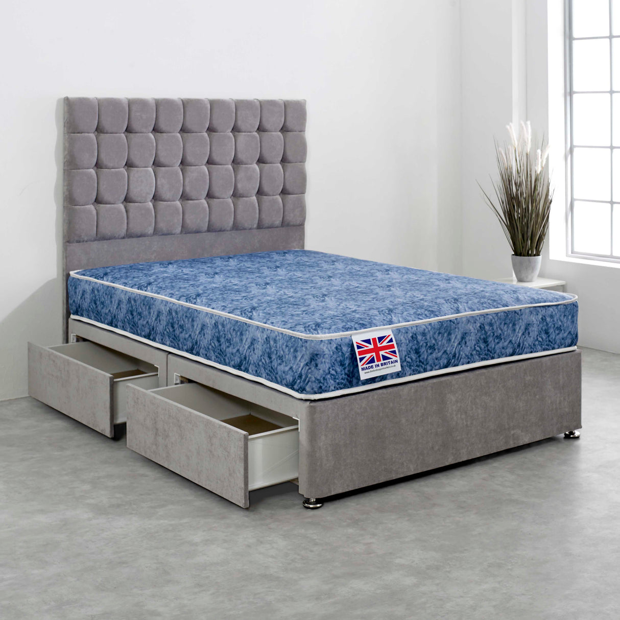 Waterproof Coil Sprung Divan Bed Set