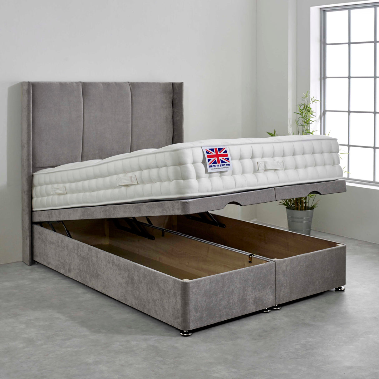 Westbury Pocket Laygel Hand Stitched Ottoman Bed Set