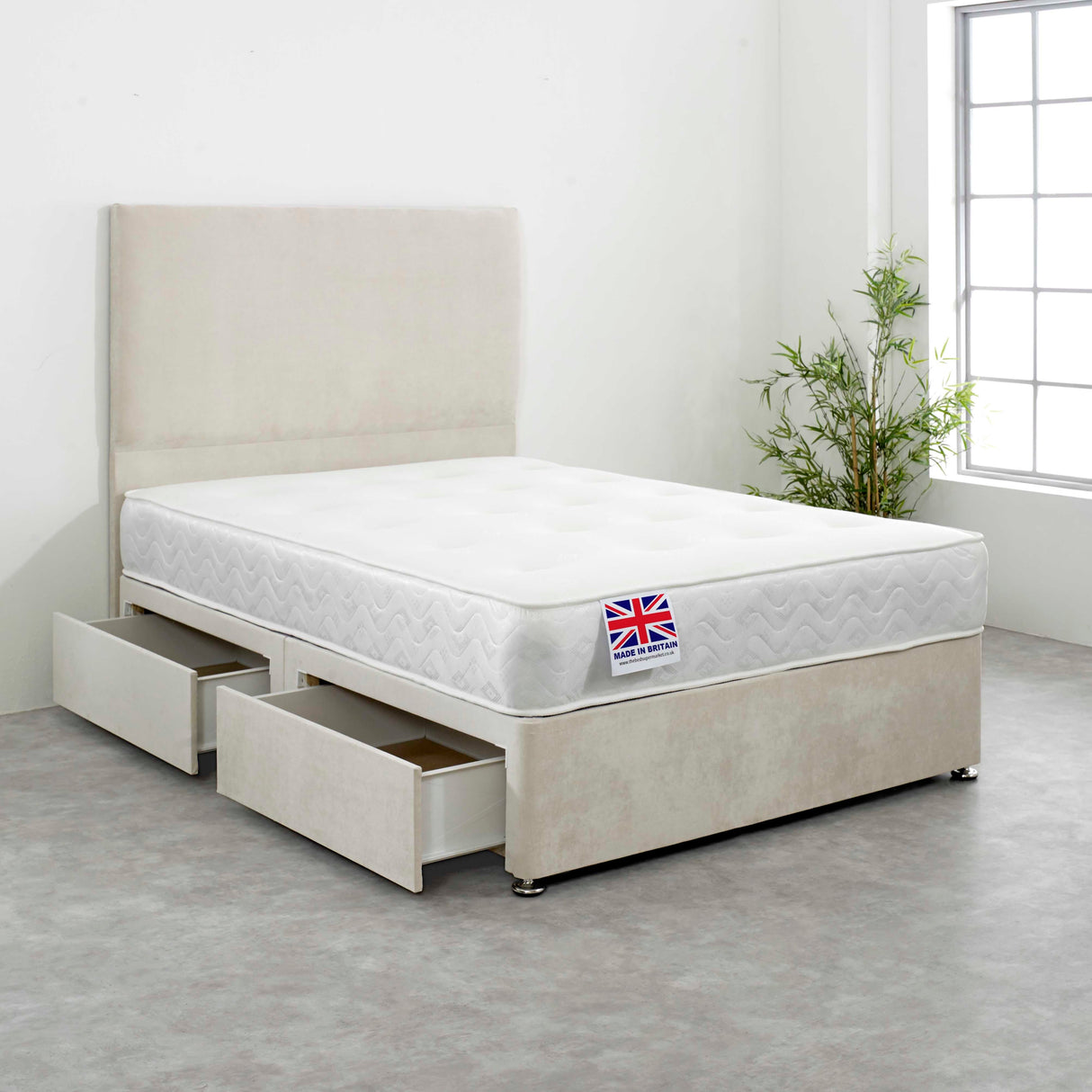 Winter/Summer Memory Foam Divan Bed Set