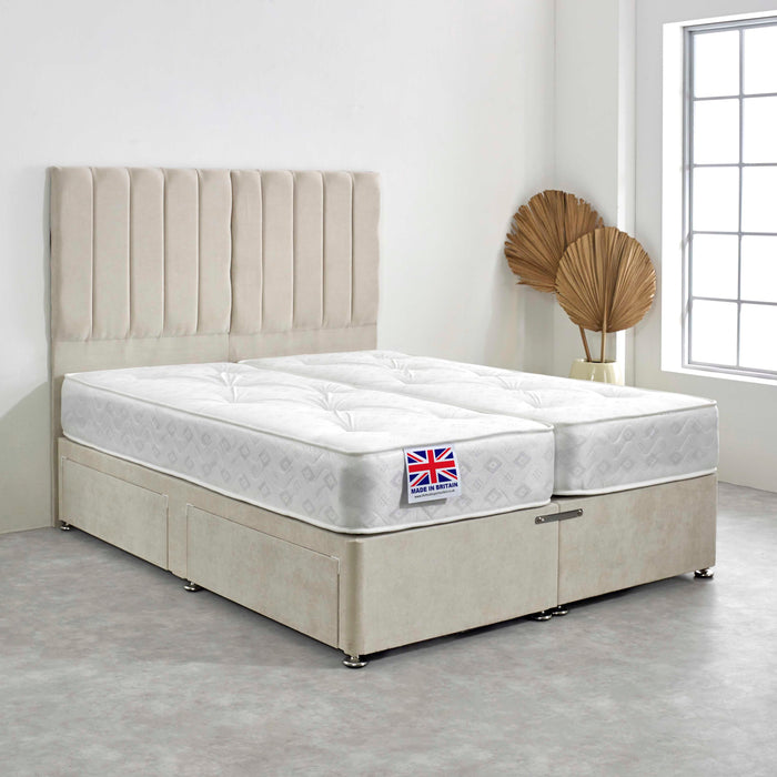 Attingham Zip and Link Coil Sprung Divan Bed Set