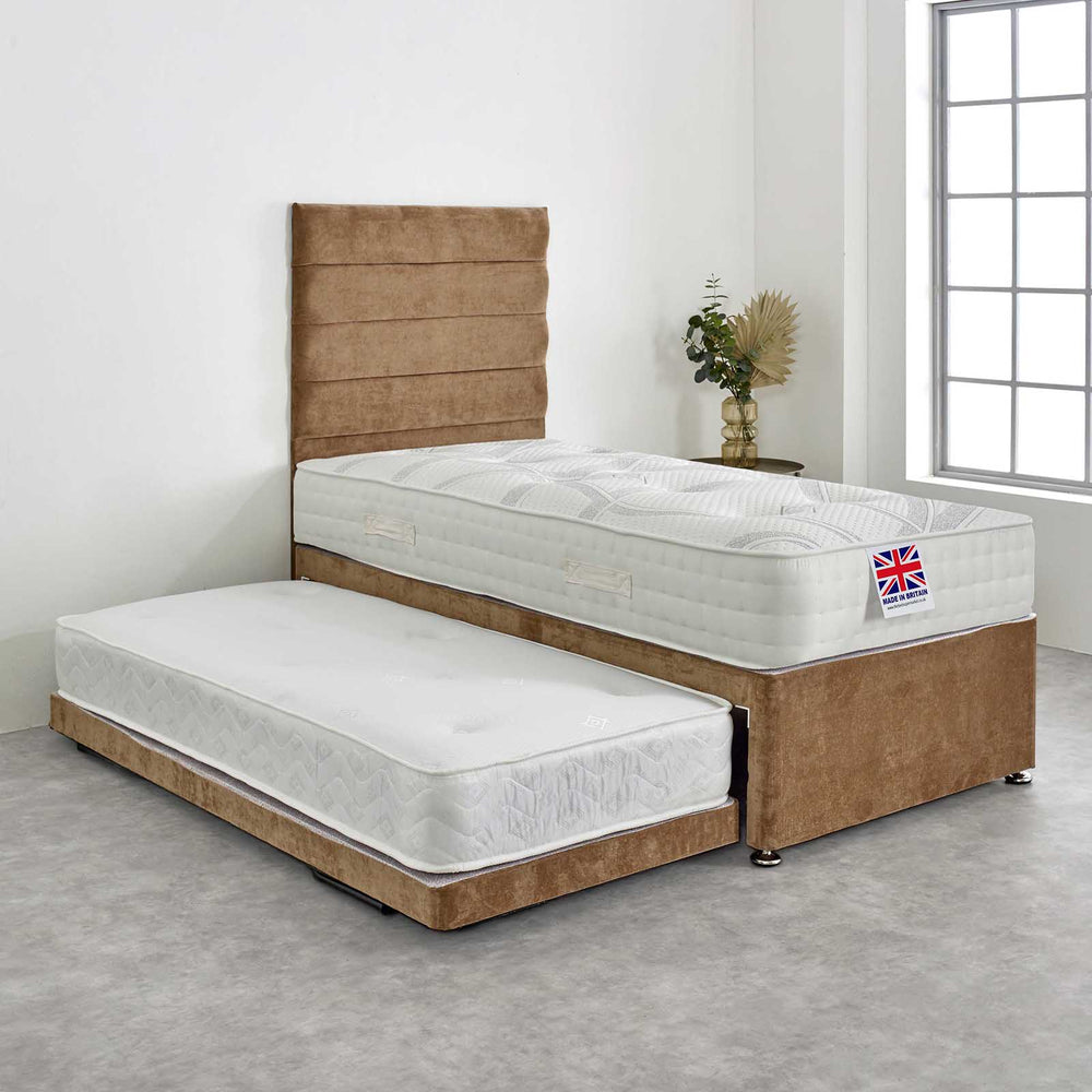 Harrogate 1000 Pocket Sprung Silk Divan Guest Bed with 2 x Mattresses