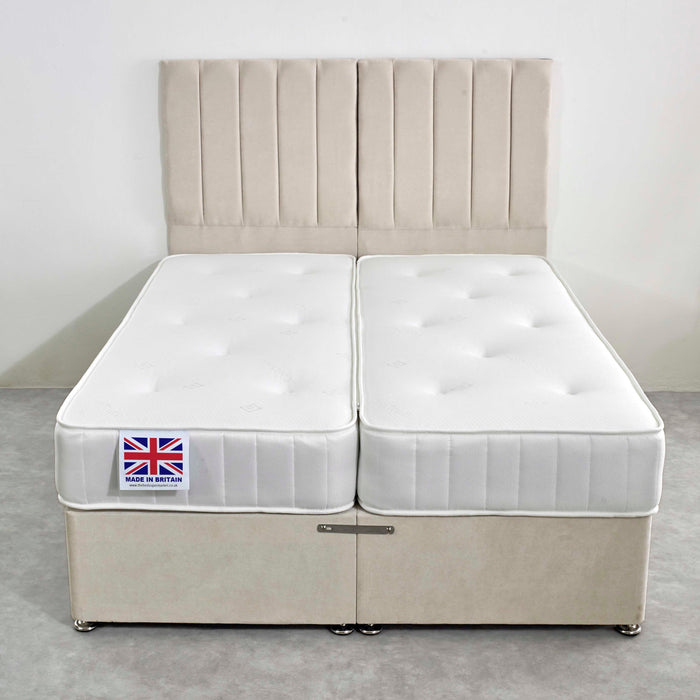 Royal Tunbridge Zip and Link 1000 Pocket Sprung Divan Bed Set