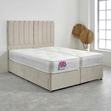 Winter/Summer Zip and Link Memory Foam Sprung Divan Bed Set