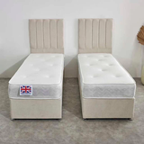 Winter/Summer Zip and Link Memory Foam Sprung Divan Bed Set