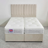 Winter/Summer Zip and Link Memory Foam Sprung Divan Bed Set